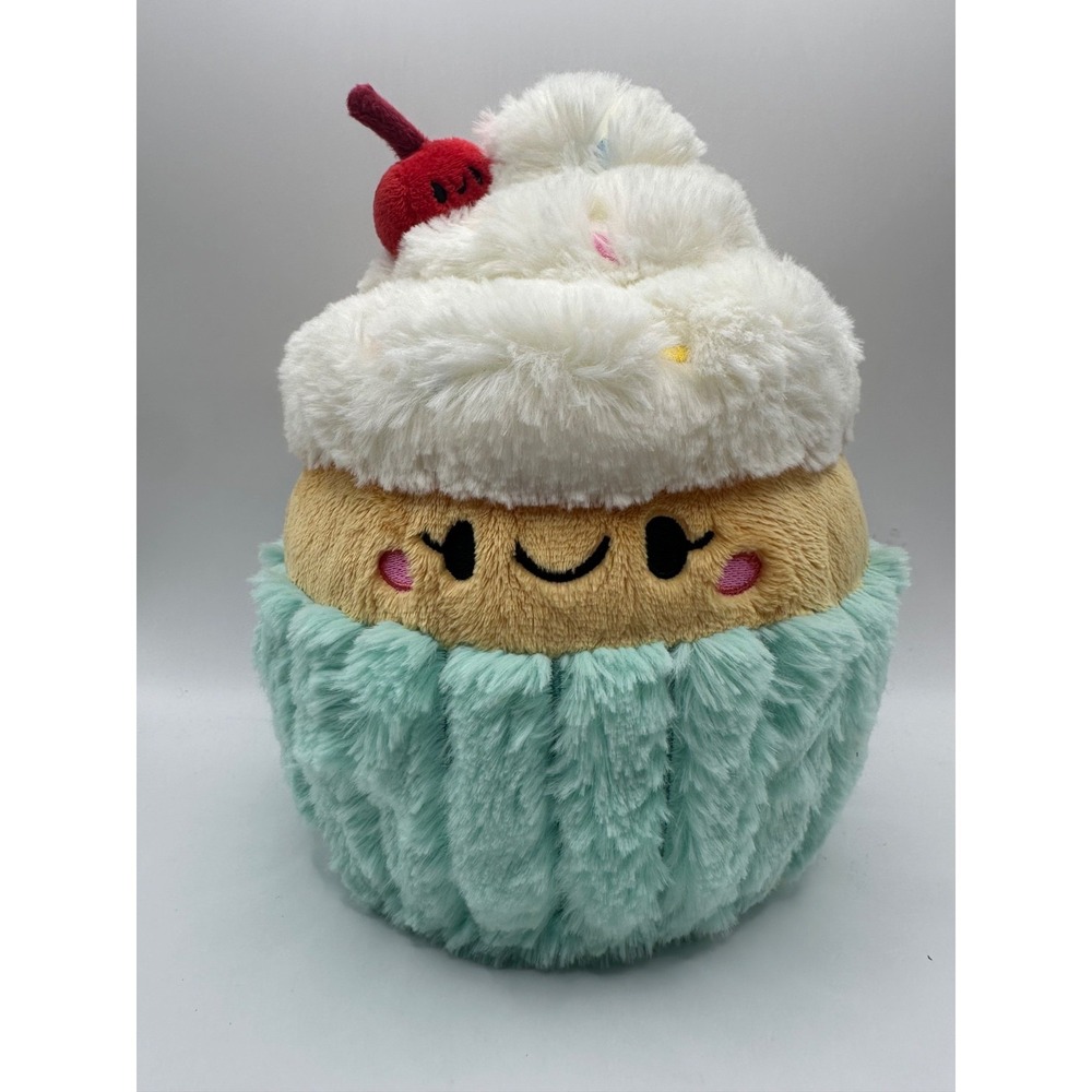 Squishable 10" Aqua Madame Cupcake‎ Plush Sprinkles Cherry Comfort Food Series